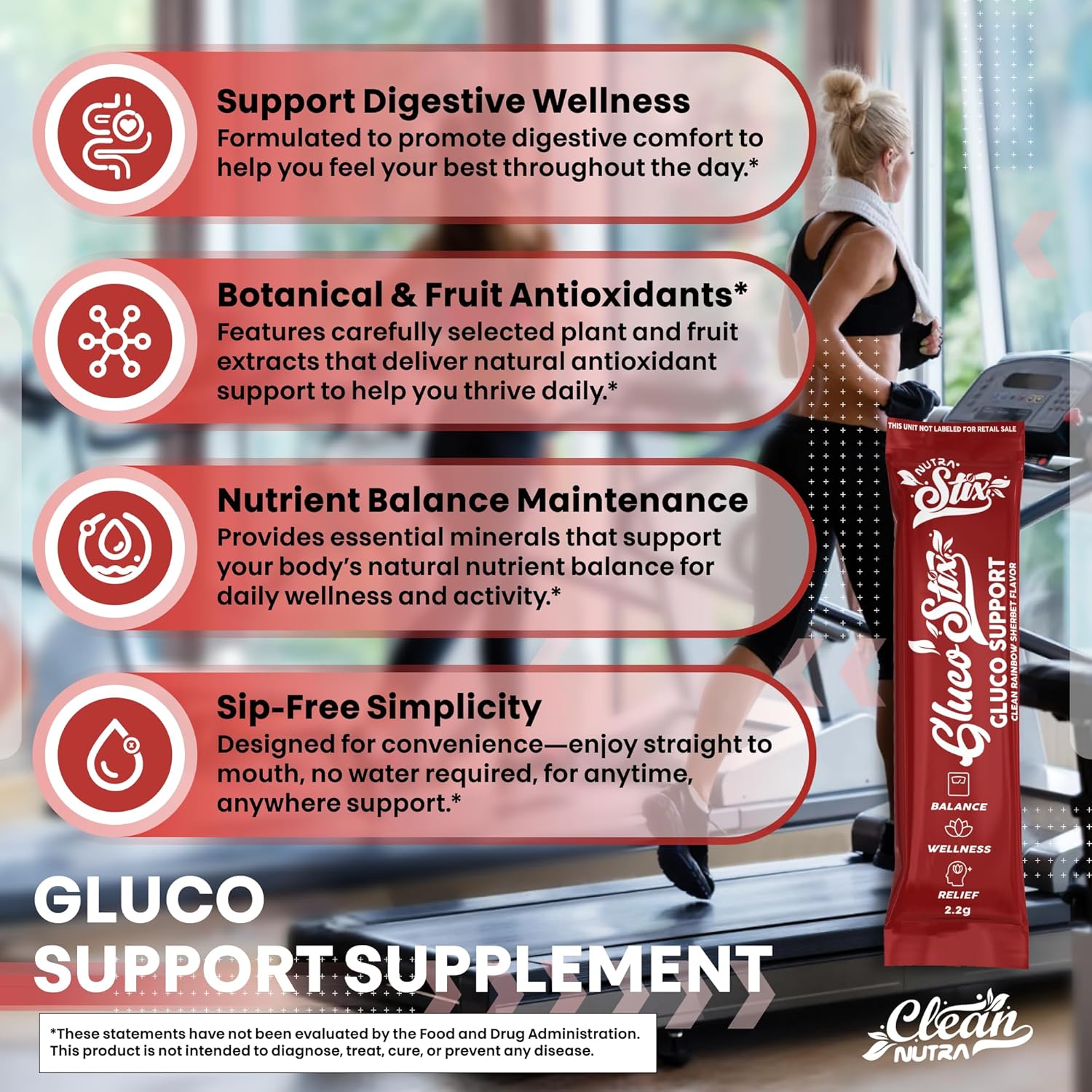 Clean Nutraceuticals Ceylon Cinnamon Powder, Green Tea Extract, Glucomannan, Berberine Supplement, Chromium Picolinate, Apple Cider Vinegar – Rainbow Sherbet Powder Sticks - 20 Count