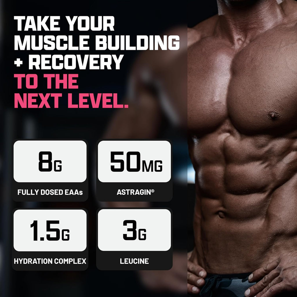 Nutrex Research EAA Hydration | EAAs + BCAA Powder | Muscle Recovery, Strength, Muscle Building, Endurance | 8G Essential Amino Acids + Electrolytes | (Packaging My Vary) 30 Servings (Pink Lemonade)