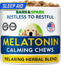 BARK&SPARK (MAX Strength) Melatonin for Dogs to Sleep & Anxiety Aid - Medium & Small Breeds - 6mg Doggie Sleeping Pills - 120 Treats