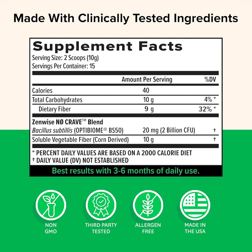 Zenwise Health ZenGLP-1, Natural GLP-1 with Metabolic Probiotics to Help Control Hunger & Cravings and Support Digestive Health - GLP-1 Supplement Support for Women & Men - 15-Day Serving