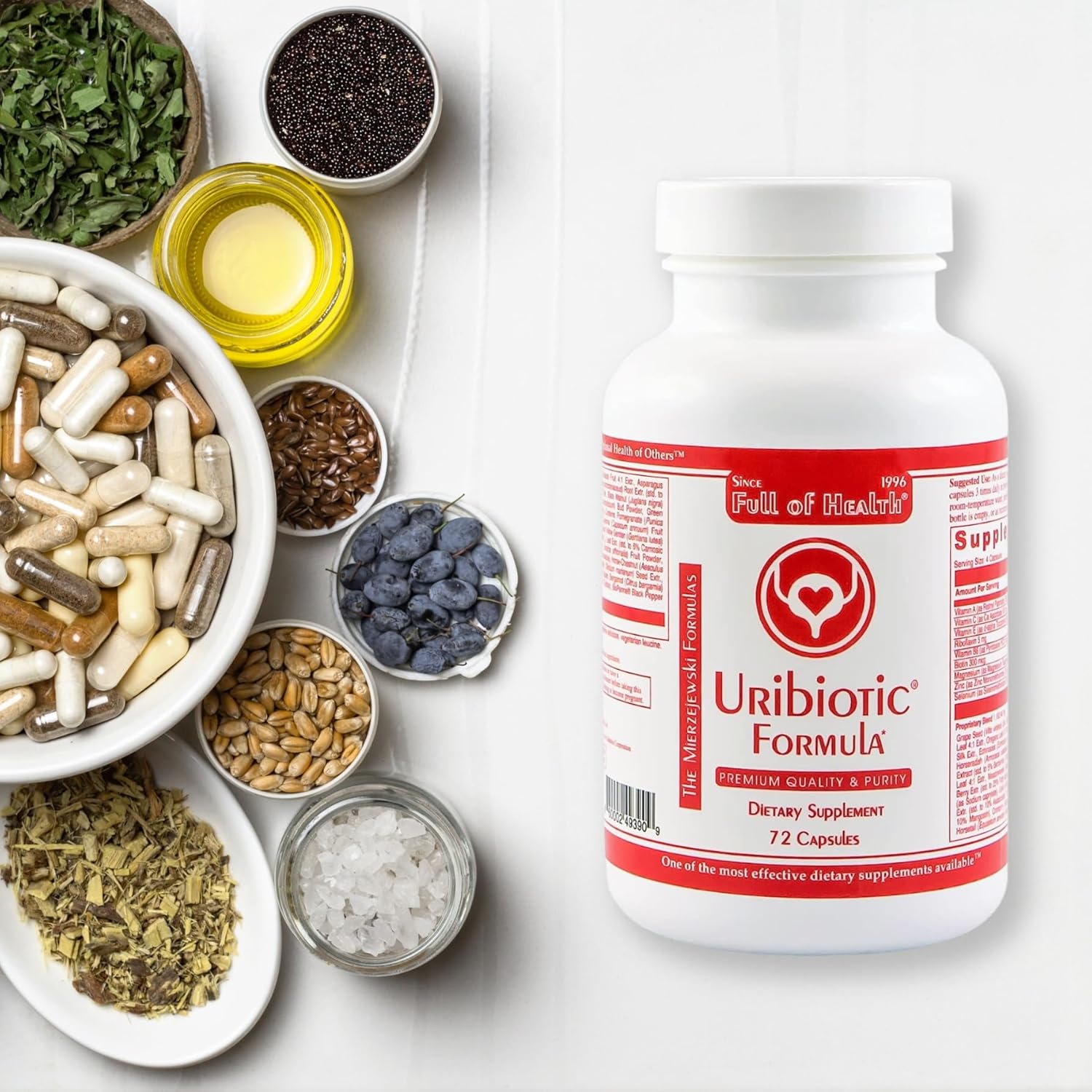 Uribiotic Formula [72 Capsules] Since 2003 – Advanced Support for Urinary Bladder, Prostate & Kidney Health | Dietary Supplement | 60 Quality Ingredients