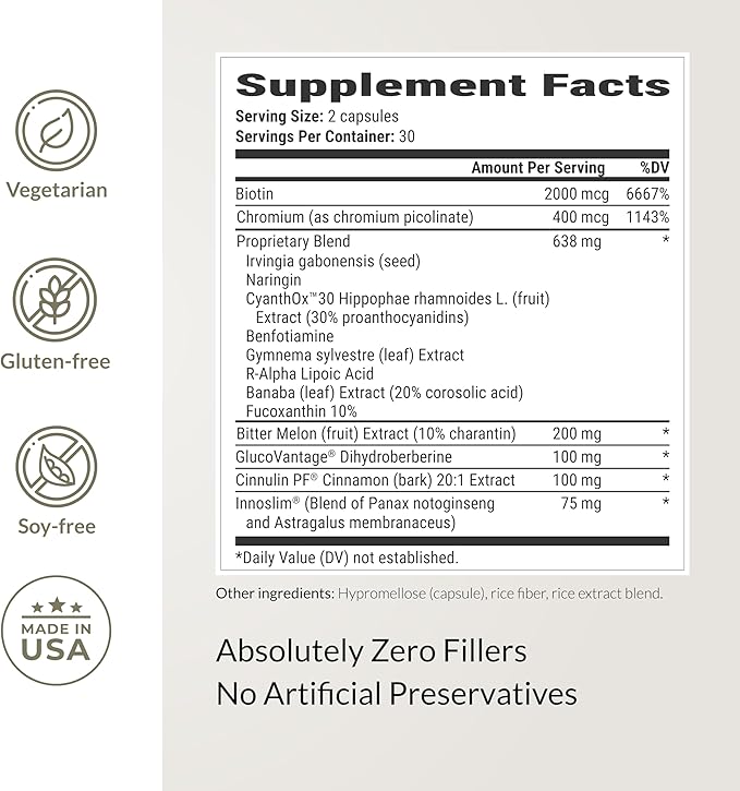 BIOptimizers Berberine Breakthrough Supplement - Metabolic Support –Healthy Metabolism - 60 Capsules – Vegetarian, Gluten-Free, Soy-Free