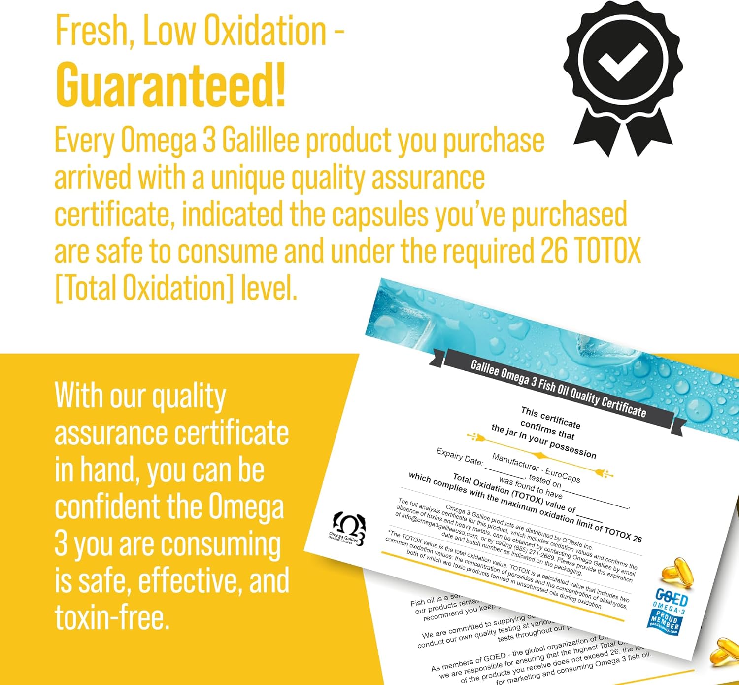 Chilled Triple Strength Omega 3 Fish Oil Supplement, We Solved The Omega 3 Oxidation Problem | Cold-Packed for Freshness & Potency – Heavy Metal Free EPA & DHA for Heart & Brain Support, 100 Softgels