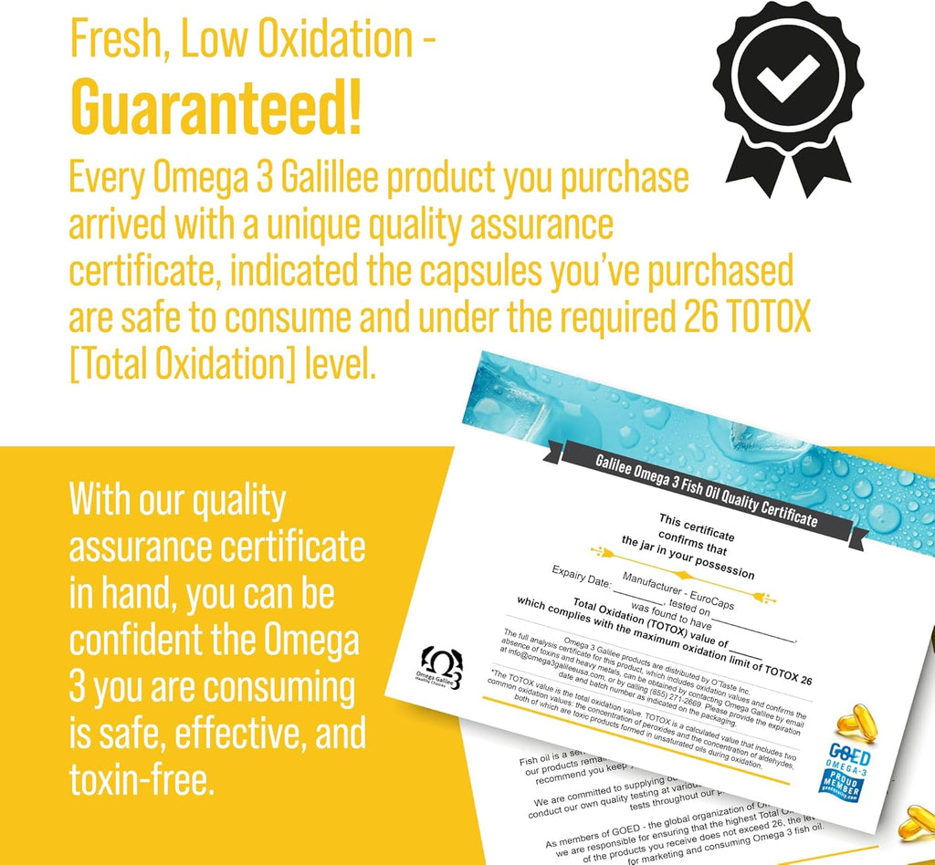 Chilled Triple Strength Omega 3 Fish Oil Supplement, We Solved The Omega 3 Oxidation Problem | Cold-Packed for Freshness & Potency – Heavy Metal Free EPA & DHA for Heart & Brain Support, 200 Softgels