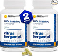 Cholesterol Command, Citrus Bergamot SuperFruit Supplement, 47% Bergamot Polyphenol Fraction (BPF) Patented Formula, Made in The USA, 2 Months, 180 Capsules- 2 Bottles