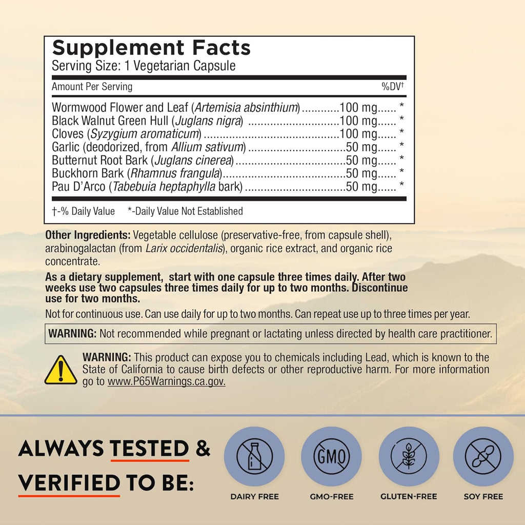 Mt. Angel Vitamins - para Response | Intestinal Health Support, Digestive Aid| Black Walnut Wormwood | Non-GMO, Vegan, 60 Vegetarian Capsules