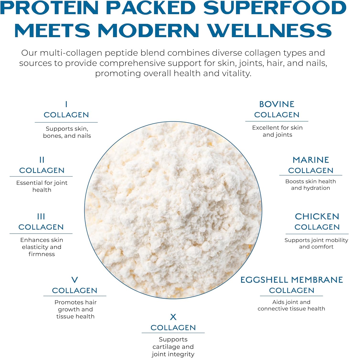 Earth Echo Multi Collagen Peptides, Hydrolyzed Collagen with Vitamin C and Hyaluronic Acid, Supports Radiant Skin, Healthy Joints, Gut Health and Immune Function, Dairy-Free, 26 Servings