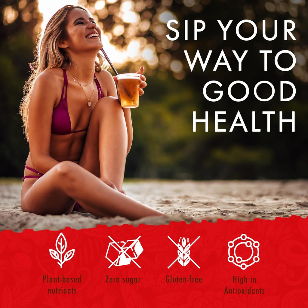 Hawaiian Natural Tea Hibiscus Flavored Organic Herbal Tea - Caffeine Free All Natural For Wellness, Perfect Daily Cup & Gift - 120 Bags