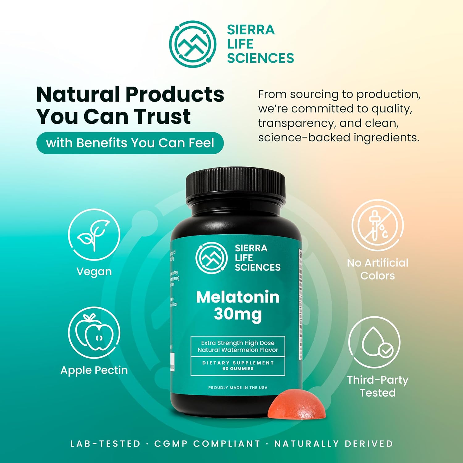 30mg Melatonin Gummy | High Dose Sleep Support for Adults | Advanced One-A-Day Formulation Made with Apple-Derived Gummies | Vegan, Non-GMO (3-Pack)
