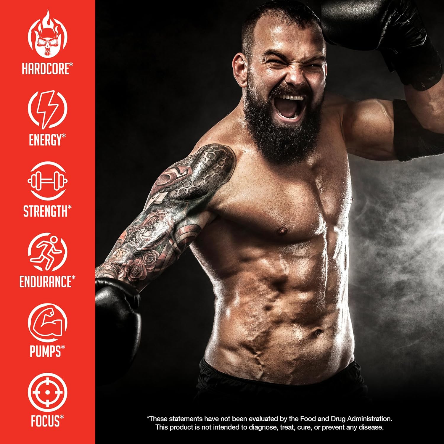 JNX SPORTS The Shadow! 350mg of Caffeine Hard Core Preworkout - Blue Raspberry 30 Servings | Electric Energy, Mental Focus & Superhuman Strength for Men & Women