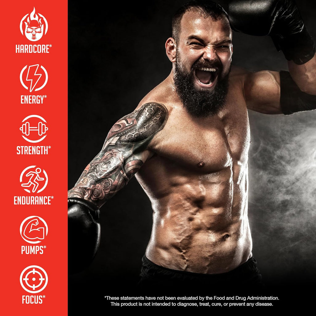 JNX SPORTS The Shadow! 350mg of Caffeine Hard Core Preworkout - Fruit Punch 30 Servings | Electric Energy, Mental Focus & Superhuman Strength for Men & Women