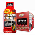 Vitamin Energy Burner+ Extra Strength Energy Shot Pomegranate Açaí 48 Pack, 260mg Natural Caffeine, 25mg Ketones, Green Tea, EGCG, Metabolism, Endurance, Zero Sugar, Gluten-Free, Vegan, 1.93 fl oz