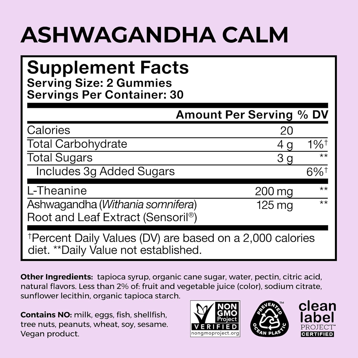 HUM Ashwagandha Calm- L-Theanine & Ashwagandha for Daily Relaxation & Mood Support - Mixed Berry Flavor (60-Count)