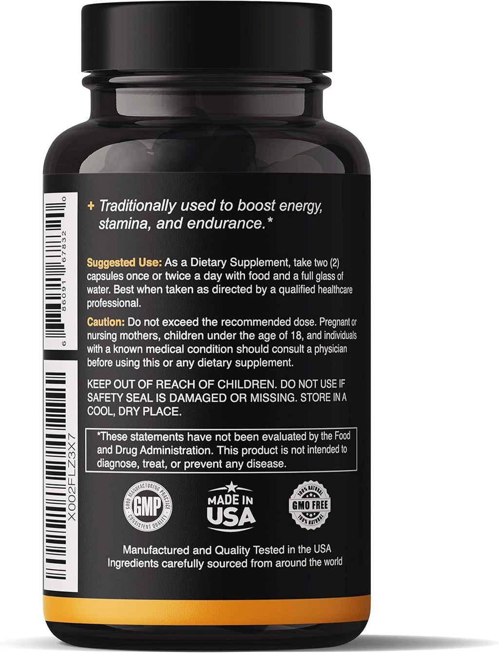 Natgrown Organic Maca Root Powder Capsules 1500 mg with Black + Red + Yellow Peruvian Maca Root Extract Supplement for Men and Women - Vegan Pills