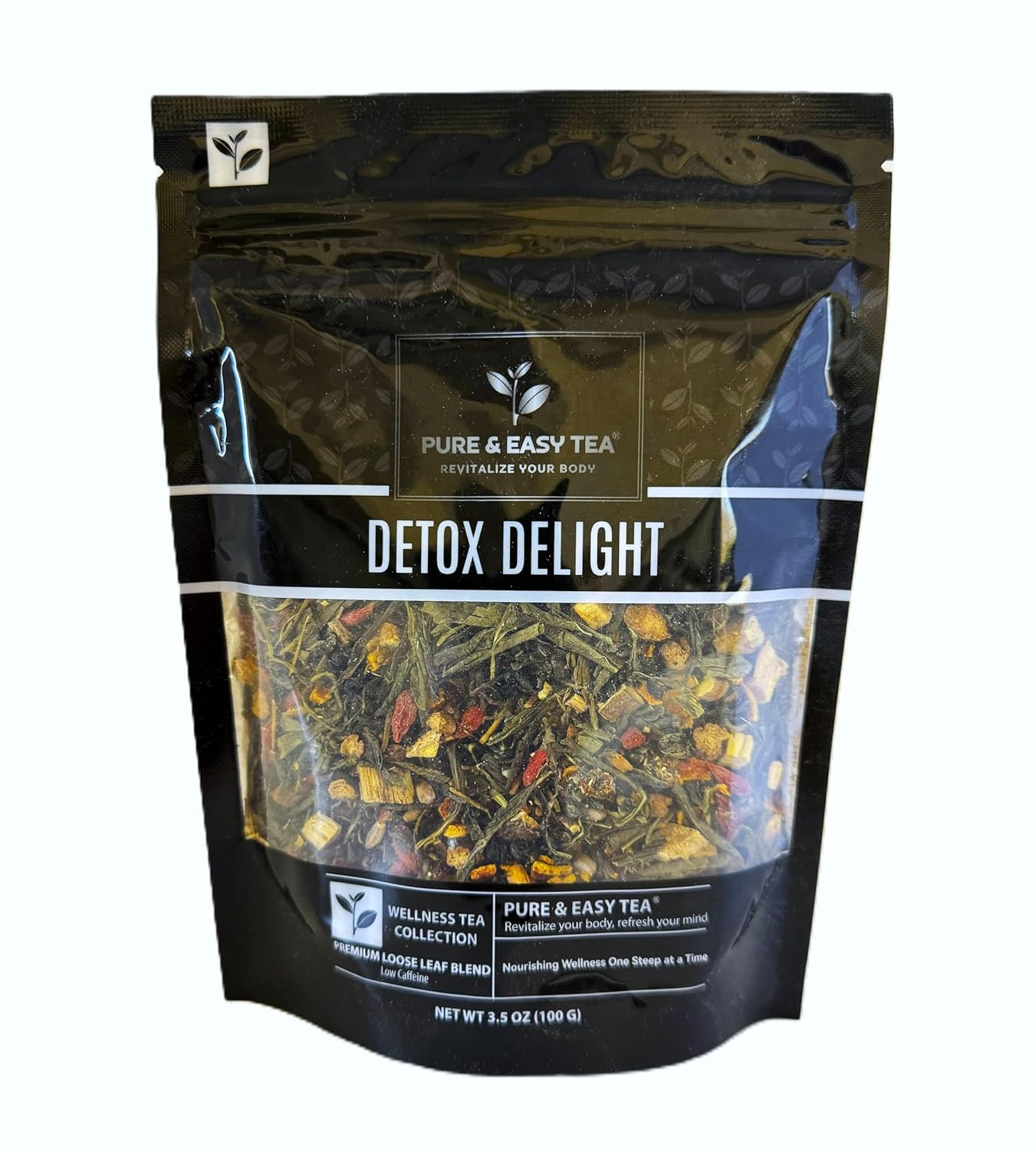 Pure And Easy Tea, Detox Delight, 30 Day Detox, Supports Healthy Slimming, Liver, Gut & Colon Cleanse, Advanced Full Body Blend, 100g/3.5oz
