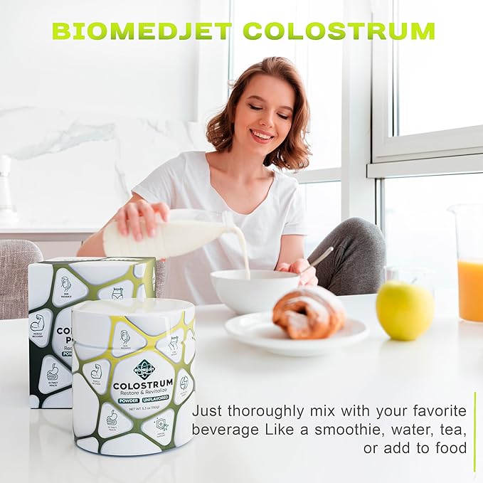 Colostrum Supplement Powder-for Immune Support, Gut Health-Muscle Recovery & Wellness-Natural IgG-Pure Whole Bovine Superfood-Unflavored-75 Servings