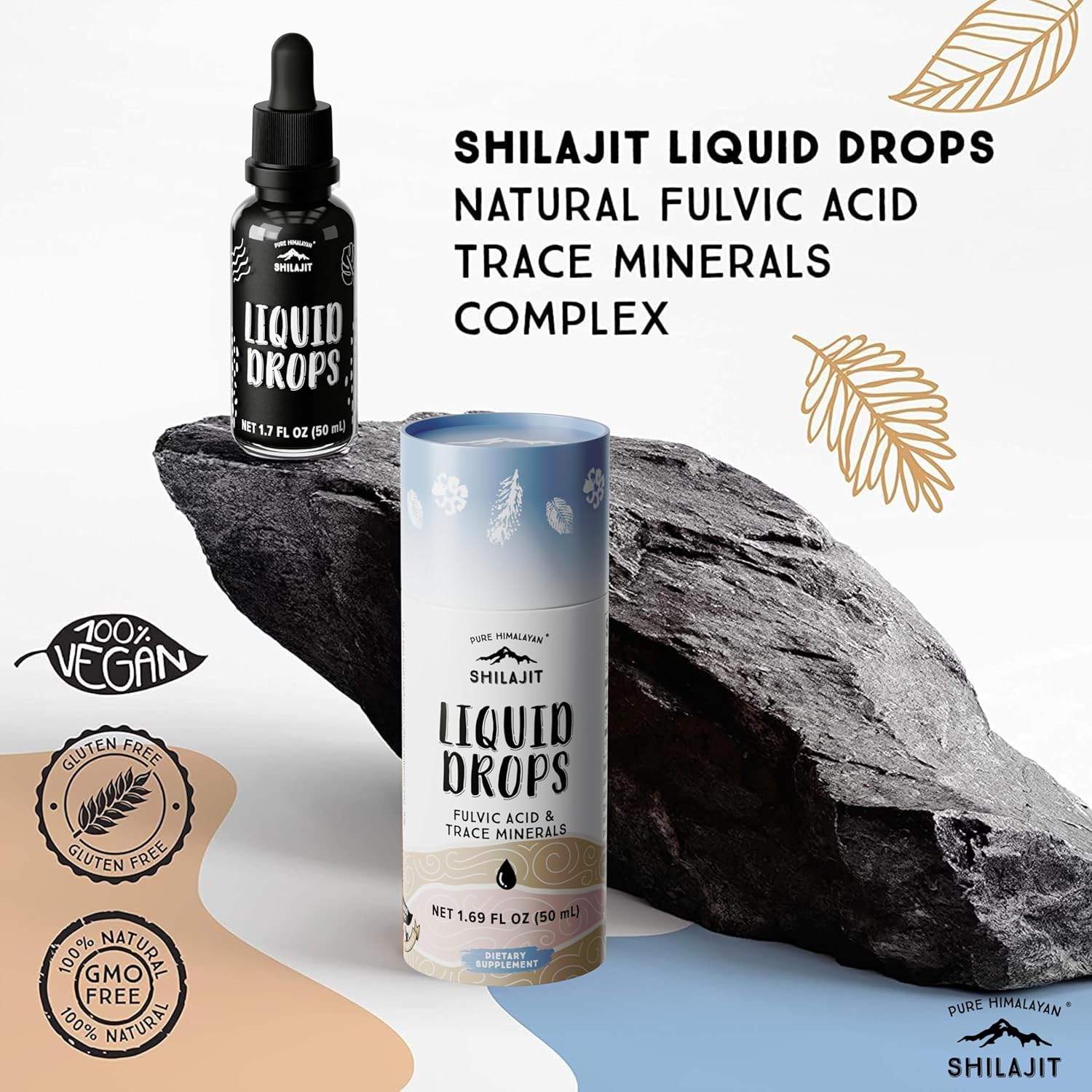 Pure Himalayan Shilajit ® Liquid Drops - The Purest Form of Shilajit, 99.9% Absorption for Immune Support, Energy Boost, Anti-Aging - Natural Trace Minerals & Fulvic Acid (50ml)