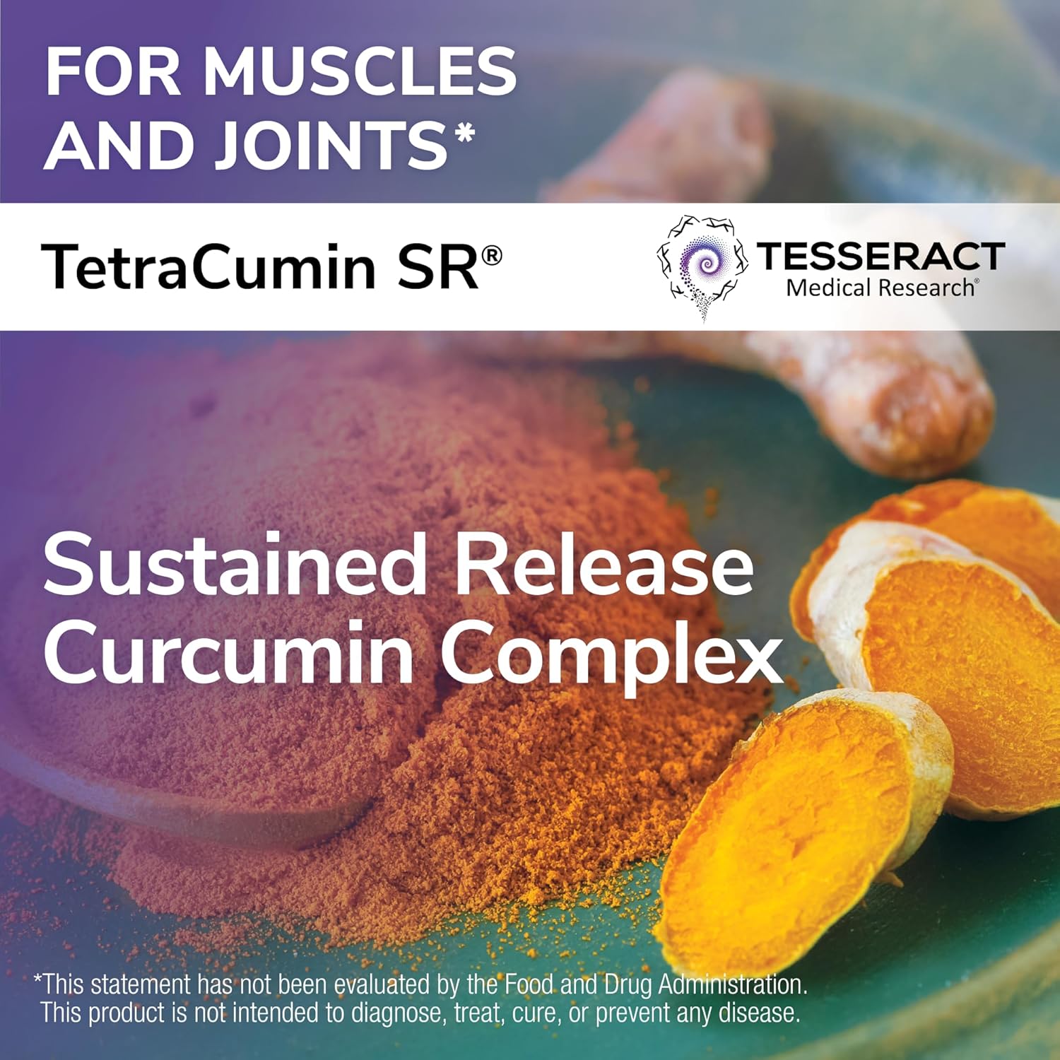 TetraCumin SR Joint Support Supplement, Sustained Release Turmeric Curcumin Metabolite, Proprietary Joint Supplements for Women & Men, Helps Promote Muscle & Joint Health, 120 Capsules
