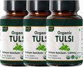 Tulsi 120 Tablets – USDA Organic Holy Basil – Supports Stress Relief & Adaptogenic Balance* - Pack of 3