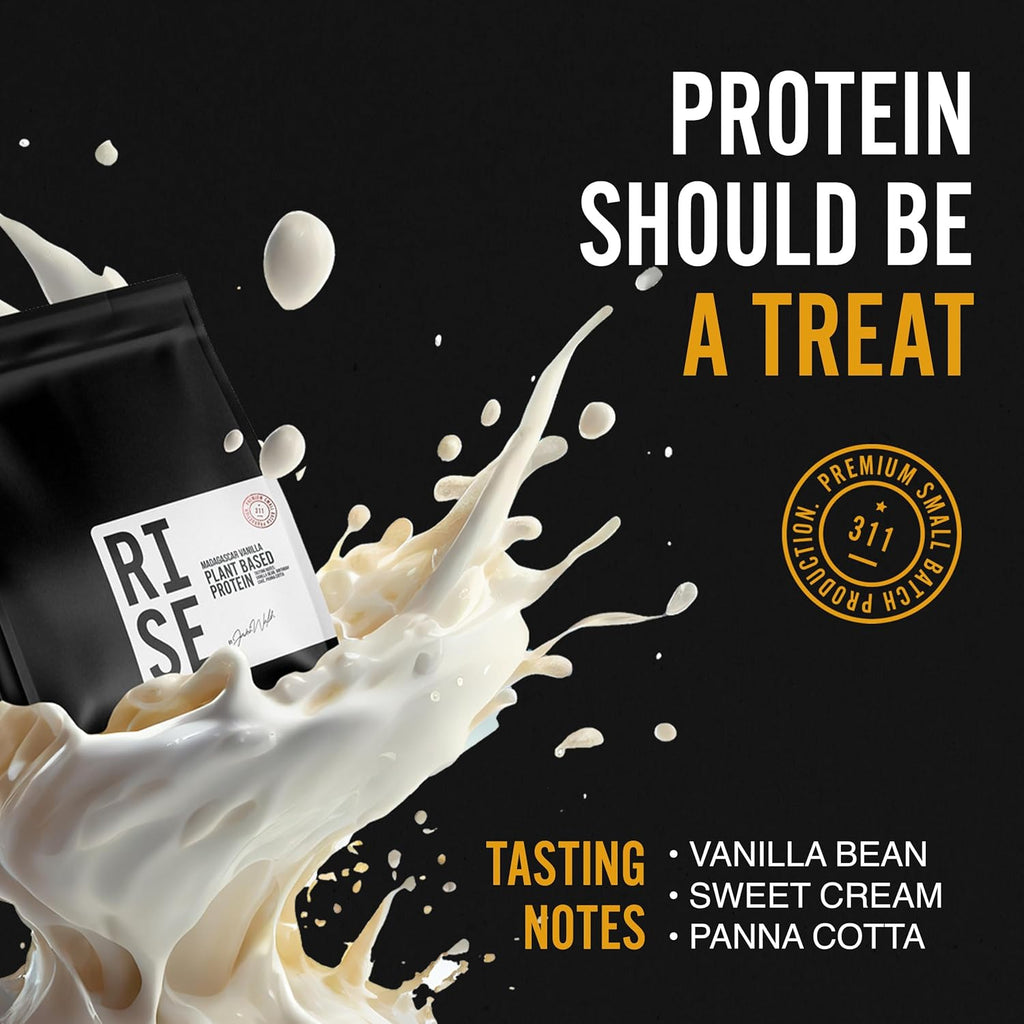 Vanilla Plant-Based Protein Powder for Women & Men, Easy to Digest, Delicious Madagascar Vanilla Bean Powder Supports Overall Well-Being, 15 Servings/Pouch, 30g