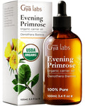 Gya Labs Evening Primrose Oil - 3.4 Fl Oz - Provides Deep Hydration for Skin - Evening Primrose Oil for Women Enhances Scalp Health for Thicker Hair - 100% Authentic and Easy Absorption