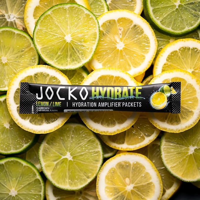 Jocko Fuel Hydrate Electrolytes Powder - Low Sugar Hydration Amplifier for Recovery, Dehydration & Exercise - Vitamins B6, B12 & C (32 Packets, 2 Pack Bundle)
