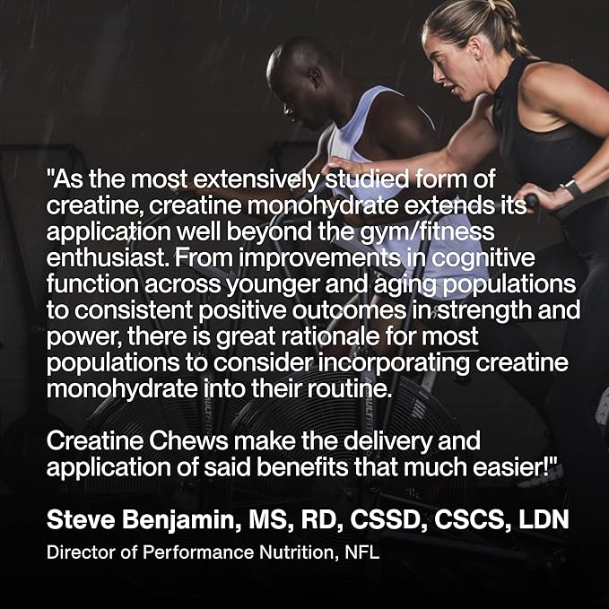 Momentous Creatine Chews - Creapure Creatine Monohydrate - Supports Strength, Lean Muscle, & Recovery for Men & Women - NSF Certified for Sport - 150 Chewable Tablets - Lemon Lime