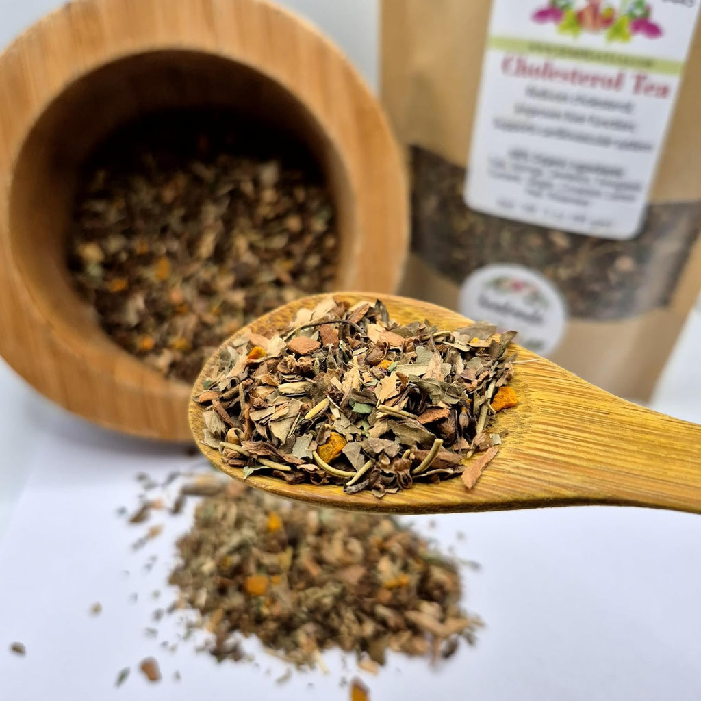 CHOLESTEROL HEALTH TEA - for healthy cholesterol levels. A proven formula by master herbalist Khabir - 100% Organic, Non GMO, no additives