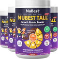 NuBest Tall Protein Powder for Kids & Teens - Chocolate Protein Powder Shake - Protein Drink with Probiotics, Omega 3-6-9, Vitamin D3 + K2, Calcium, Vitamins - Bone Strength and Immunity - Pack 4