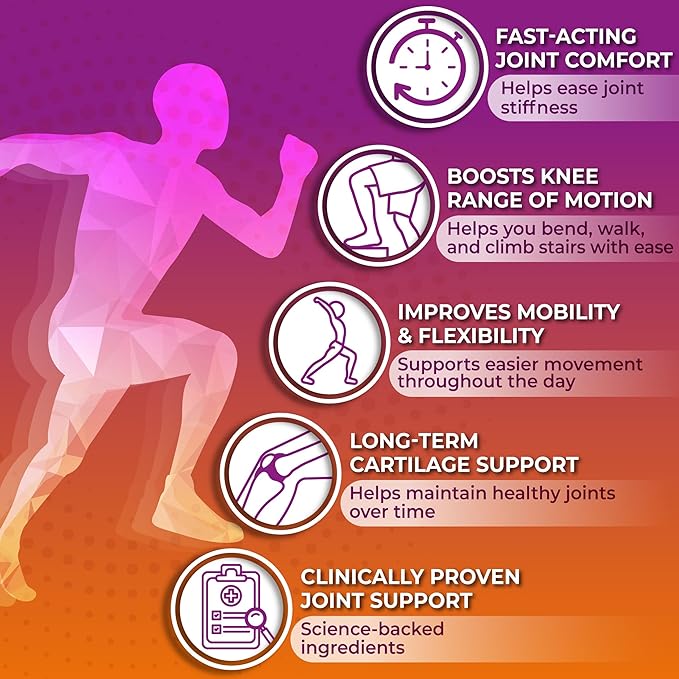 Joint Support Supplement with UC-II® & TamaFlex® – Undenatured Type II Collagen, Turmeric & Tamarind for Joint Health, Flexibility & Mobility – Natural Cartilage Support – Glucosamine-Free Capsules