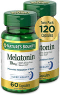 Nature's Bounty Melatonin, Promotes Relaxation and Sleep Health, 10mg, Capsules, 60 Ct (2 Pack)