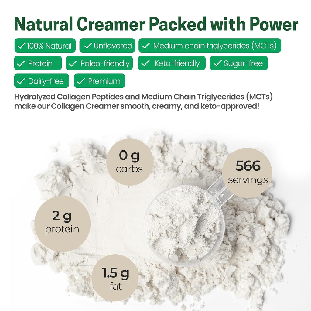 Z Natural Foods Collagen MCT Oil Creamer - Pure MCT Creamer Powder with Collagen Peptides - Collagen Creamer for Coffee, Tea & Culinary Use - Healthy Creamer, Keto & Paleo Friendly, Vanilla, 5 lb