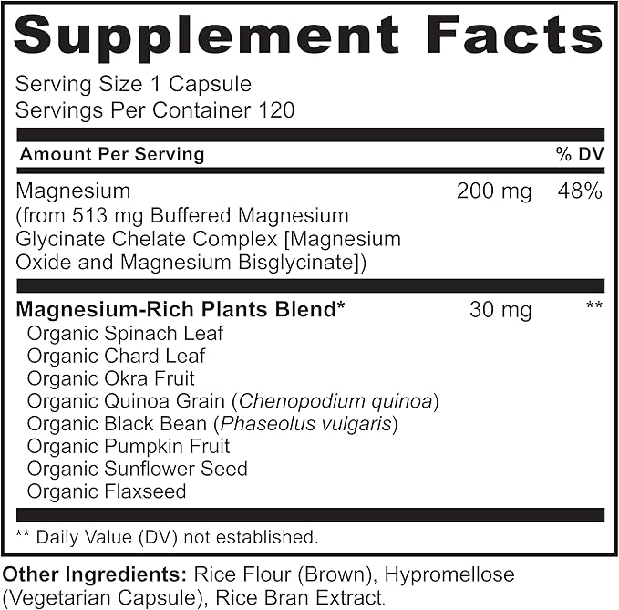 NATURELO Vegan B12 - Methyl B12 with Organic Spirulina - 90 Capsules and Magnesium Glycinate Chelate Complex - 120 Capsules Bundle