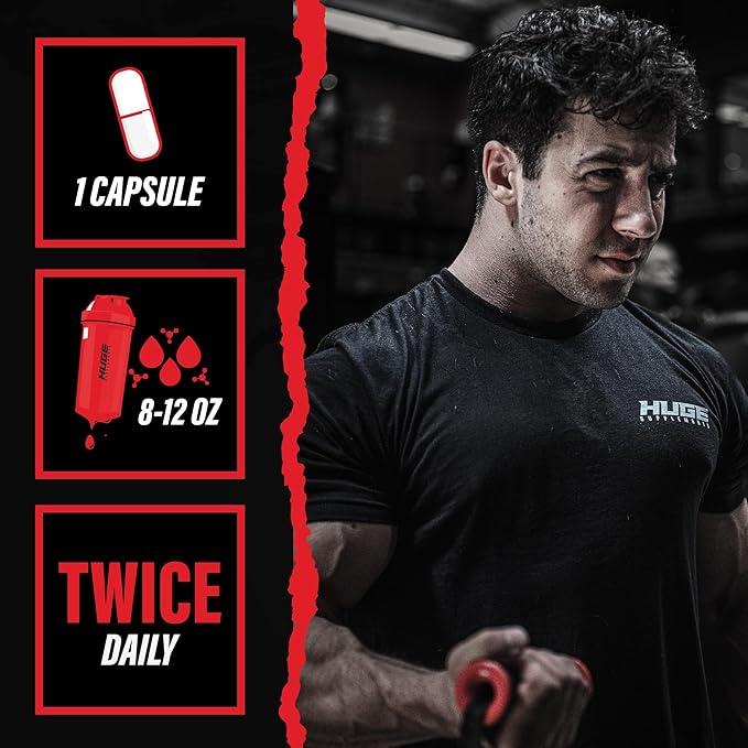 Huge Supplements Ecdysterone Supplement, Natural Muscle Builder for Men, 1000mg Beta Ecdysterone Per Serving, Optimally Dosed, Superior Absorption, 98% Highest Purity Available