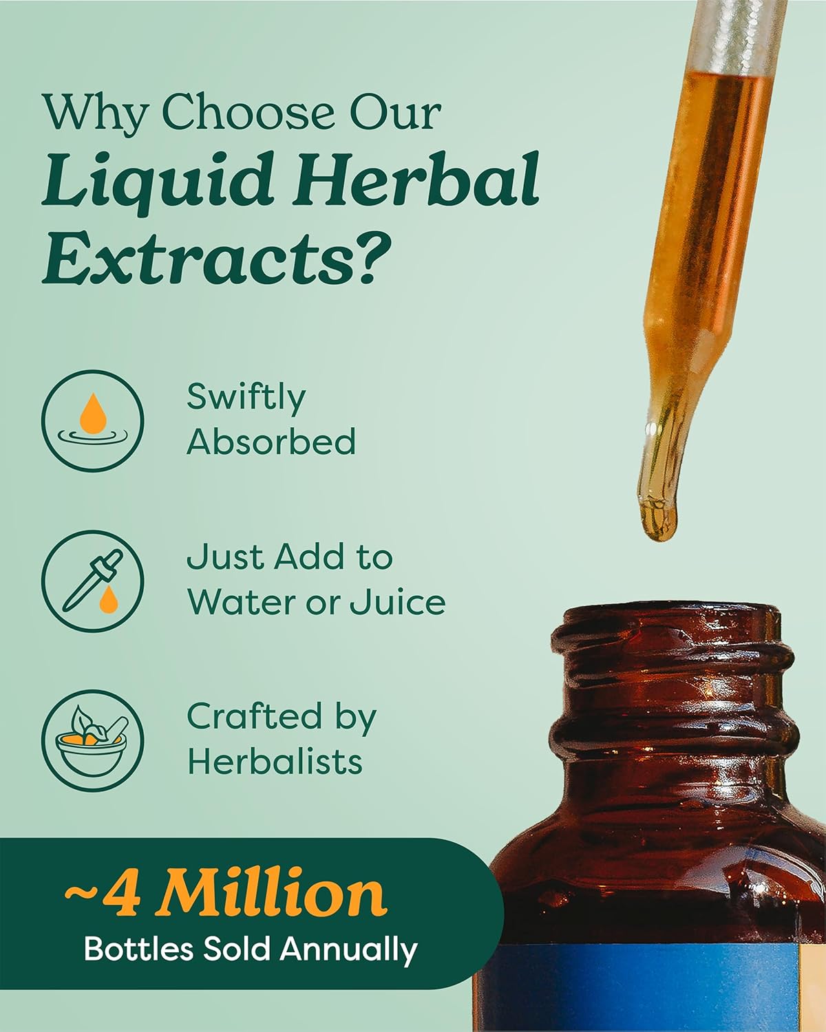 Herb Pharm Certified Organic Lemon Balm Liquid Extract for Calming Nervous System Support, Organic Cane Alcohol, 4 Ounce