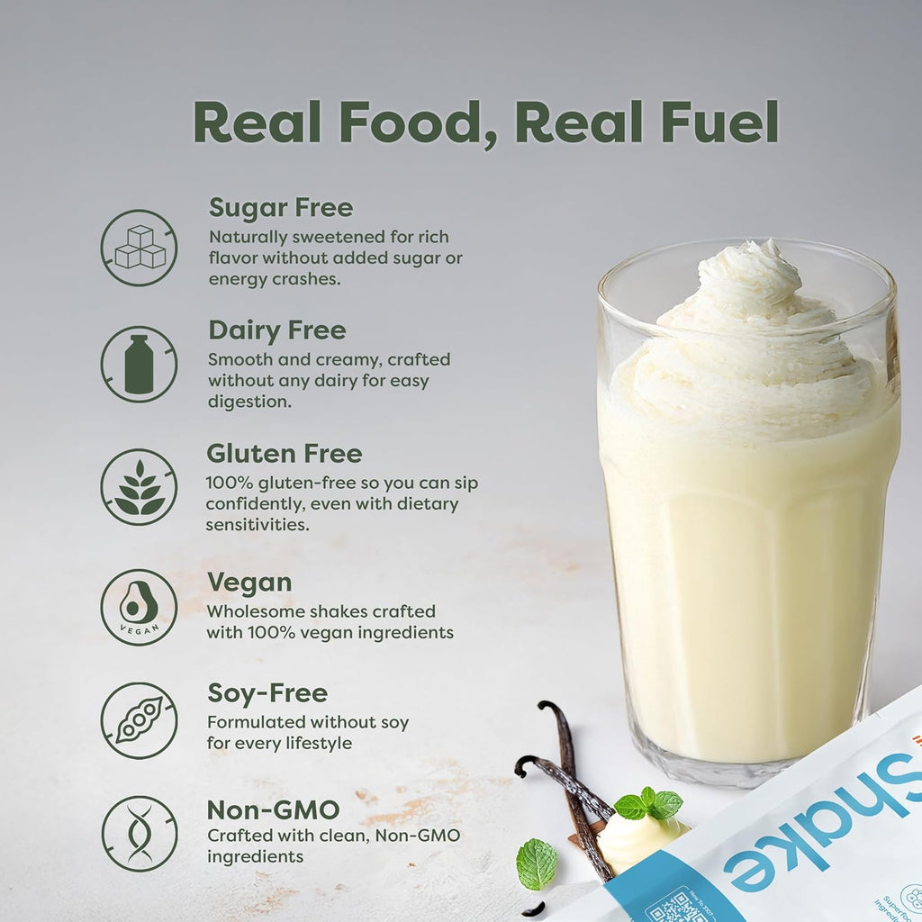 310 Nutrition All-In-One Meal Replacement Shake Powder - Plant-Based Protein Smoothie Blend w/High Fiber, Probiotics & Adaptogens - Low Carb, Vegan, Keto & Paleo Friendly - Vanilla Creme - 28 Srv