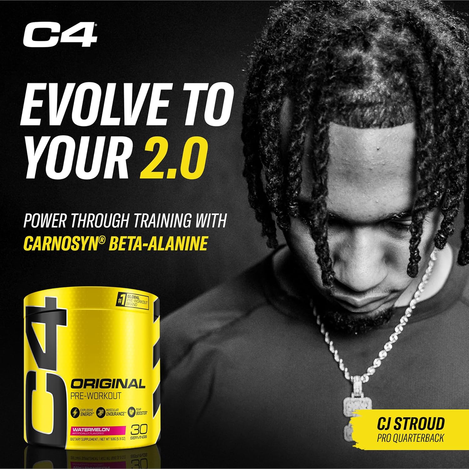 Cellucor C4 Original Pre Workout Powder Watermelon Sugar Free Preworkout Energy Supplement for Men & Women 150mg Caffeine + Beta Alanine + Creatine 30 Servings