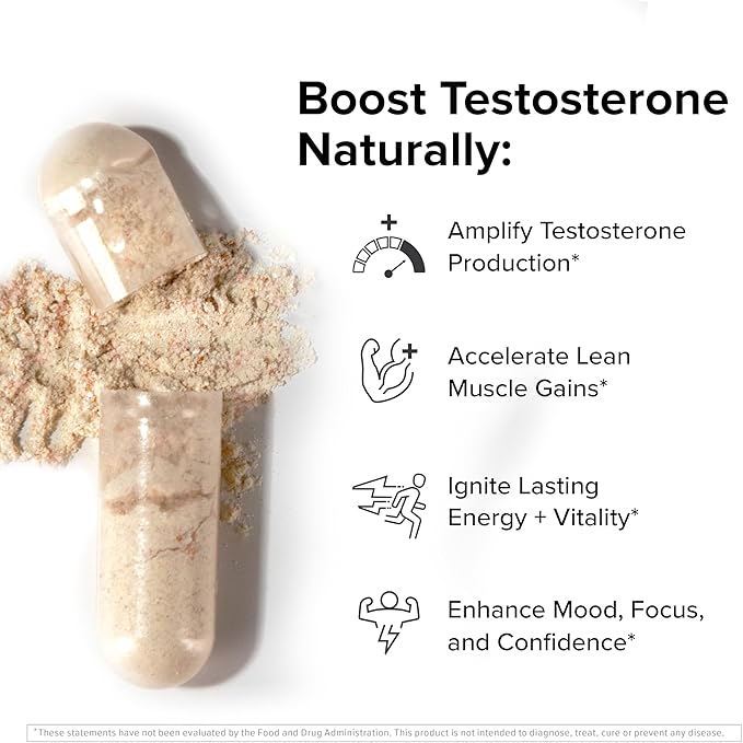 InnoSupps : T-Drive | Testosterone Booster | Amplify Muscle Growth | KSM-66 Ashwagandha, Boron, Fenugreek | 90 Capsules
