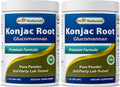 Best Naturals 2 Pack Konjac Glucomannan Root 1 Pound - 2000 mg per Serving - (Total 2 Pound)