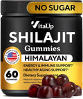 Himalayan Shilajit Gummies for Men & Women - Pure Shilajit for Men Gummies - Sugar Free Gummy Supplements with Fulvic Acid - Healthy Aging, Immune & Energy Support - 60 Count