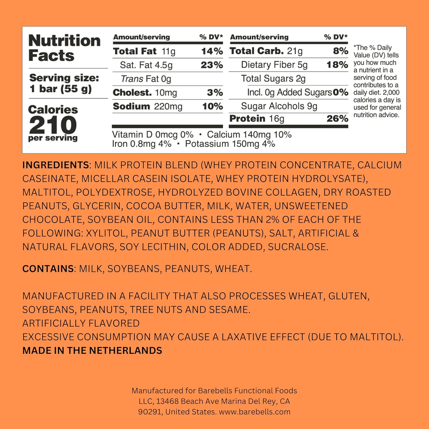 Barebells Soft Protein Bars Salted Peanut Caramel - 24 Bars (2 Packs of 12) -16g High Protein Treats - Chocolate Nutrition Bar with 1g Total Sugars - On The Go Breakfast or Post-Workout Snack
