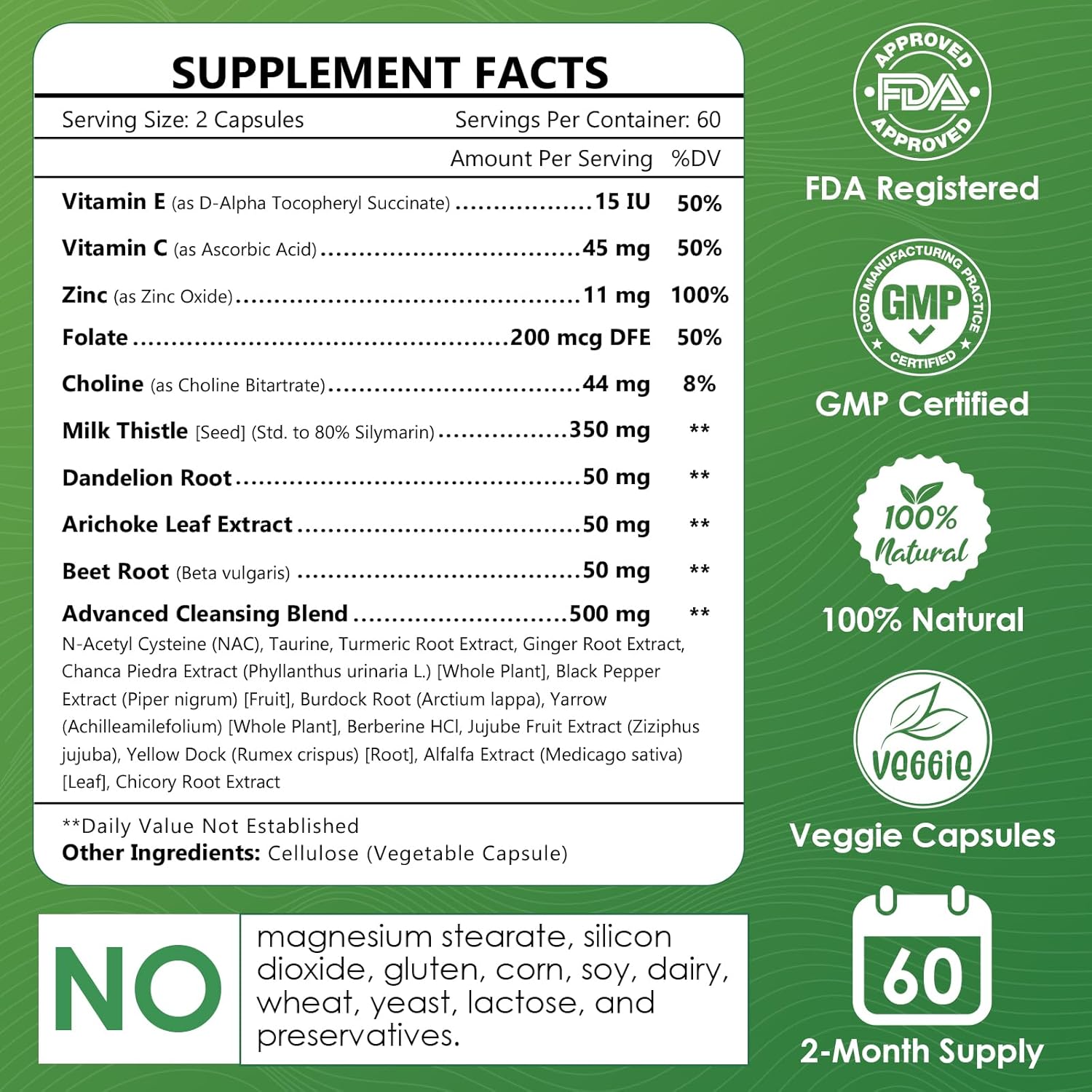 NATURE TARGET Milk Thistle Supplement for Liver Cleanse Detox & Repair, Support Supplement with 350mg of 30:1 Milk Thistle Extract Equivalent to 10500mg, 120 Veggie Capsules(60 Days Supply)