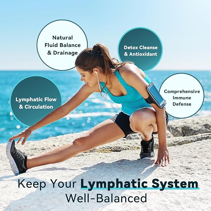 iMATCHME Lymphatic Drainage Supplements for Lymph System Support, Detox & Cleanse, Liver Health,Fluid Balance, Immune Support, Natural Herbal Blends with Echinacea, Liposomal Glutathione, 60 Capsules
