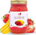 Healthy Herbs Sea Moss Gel (Sweet Strawberry Banana) Wildcrafted from Jamaican St Lucia Gold Seamoss | Wild-Harvested Superfood Rich In Essential Vitamins & Minerals | Vegan, Non-GMO, US-Made (16 oz.)