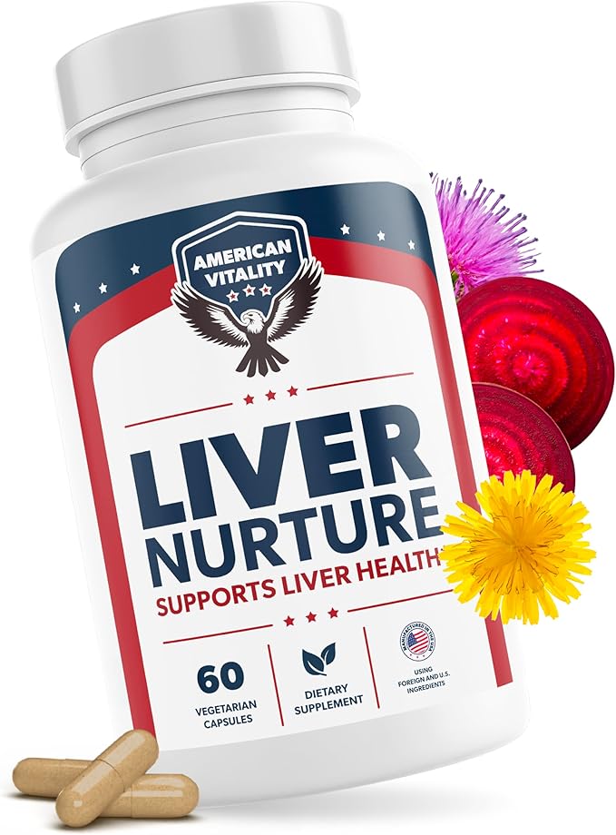 Liver Nurture - Liver Supplement Formula with Milk Thistle, Artichoke, Dandelion, Beet Root, Turmeric & More - Liver Support Supplements - 60 Capsules