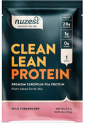 Nuzest - Pea Protein Powder - Clean Lean Protein, Premium Vegan Plant Based Protein Powder, Dairy Free, Gluten Free, GMO Free, Naturally Sweetened Protein Shake, Wild Strawberry, 1 Serving, 0.9 oz