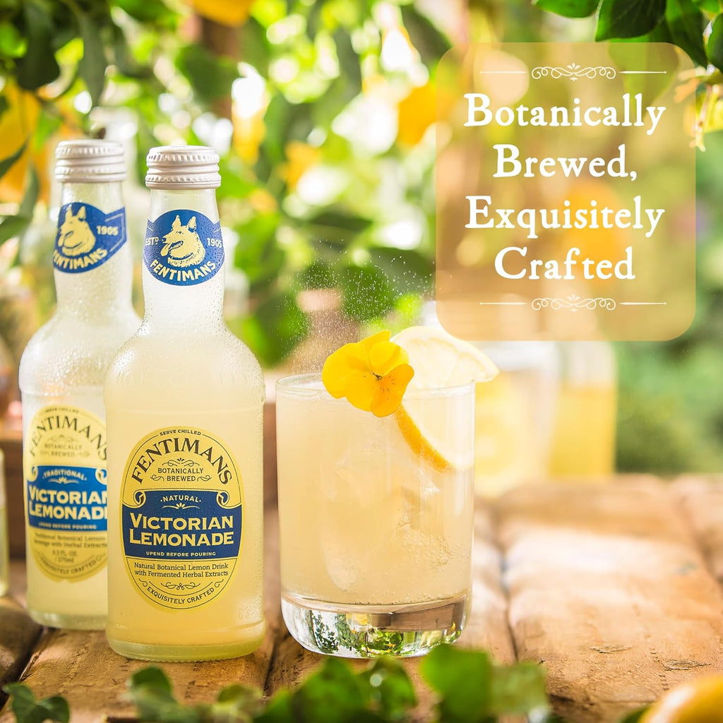 Fentimans Sparkling Victorian Lemonade - Sparkling Lemonade, Lemon Sparkling Water, Great Over Ice or as Mixer, Natural Ingredients, Craft Soda, Botanically Brewed - 9.3 Fl Oz (Pack of 4)