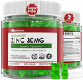 Zinc Gummies + Copper, Selenium, Vitamin C & D3, Fermented Zinc Supplements for Women and Men with Elderberry for Daily Immune Support, Powerful Antioxidant, High Absorption, Vegan, Sugar Free, 2 Pack