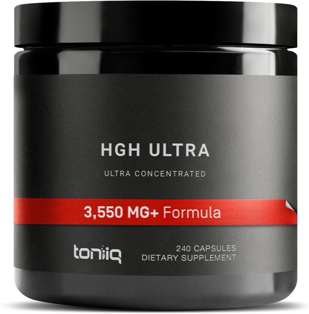 HGH Supplements for Men & Women (240 Count) 3,550mg+ Support Muscle Growth & Healthy Levels of Human Growth Hormone for Men, with High-Purity Arginine, Ornithine, Lysine, Tribulus, and Ashwagandha TQ