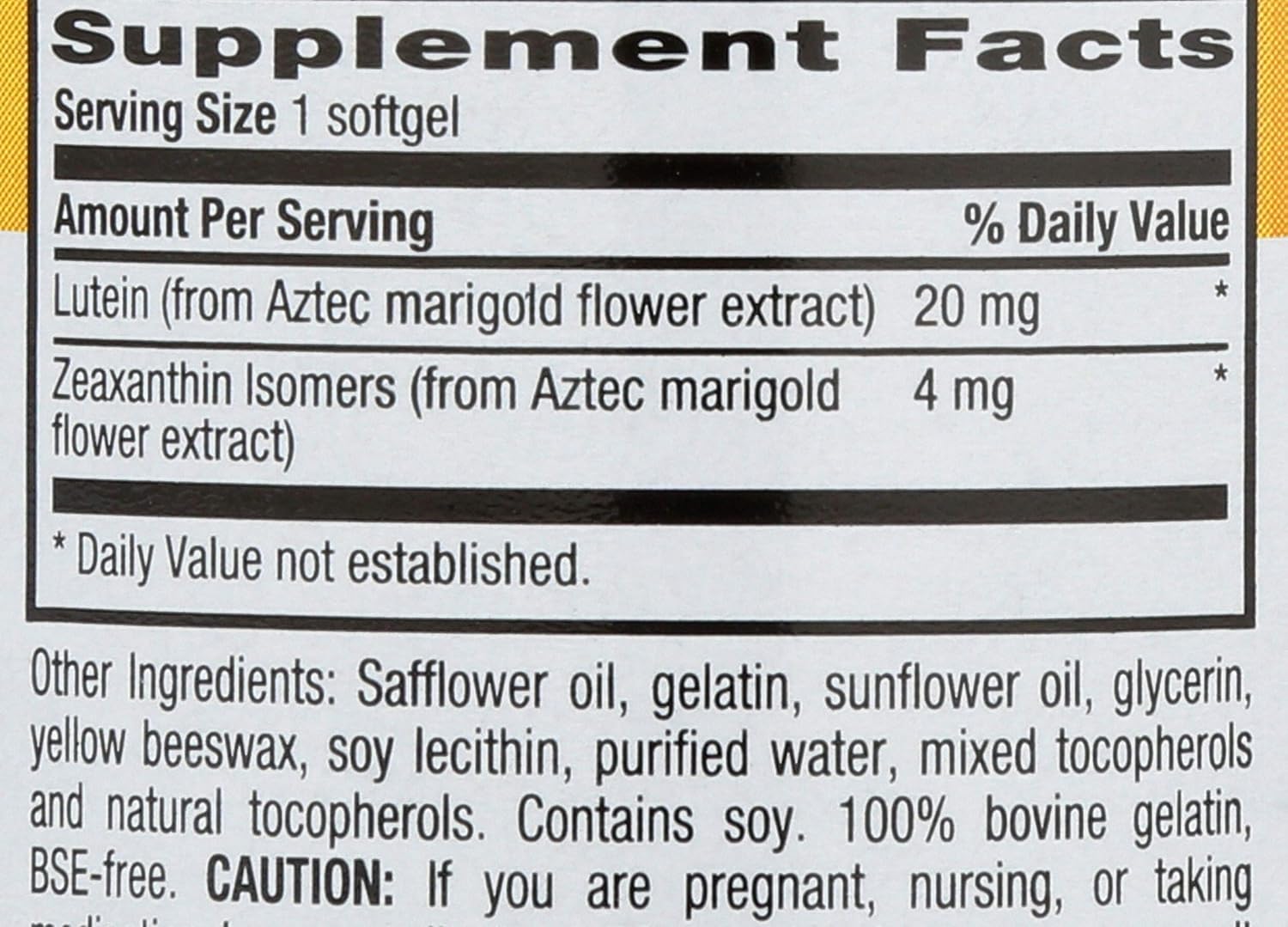 Country Life Lutein 20 mg Supplement - Certified Gluten-Free - Eye Health Support with Lutein and Zeaxanthin - Reduces Eye Strain from Screens - No Yeast, Corn, Wheat, Milk - 60 Softgels
